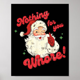 Poster Nada Vintage Para Você Papai Noel Engraçado Natal