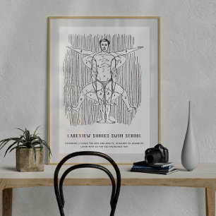 Poster Nadação de Vintage Engraçada ou Diagrama Escolar d