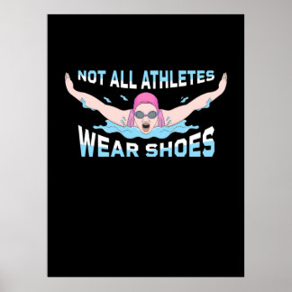 Poster Nadador Nem Todos Os Atletas Vestem Calçados