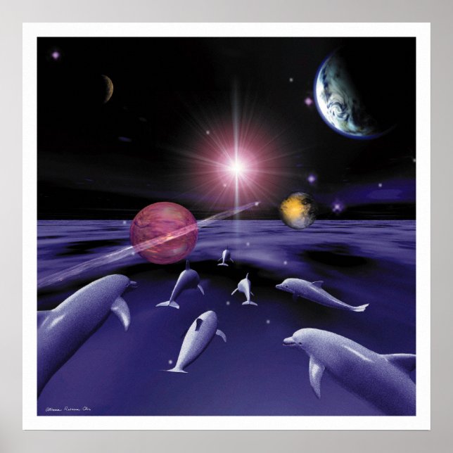 Póster Nadadores Cósmicos (Frente)