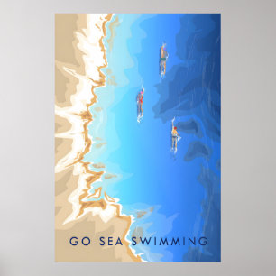Poster Nade no Mar Cartaz de Viagens