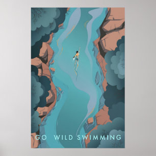 Poster Nade Selvagem Cartaz de Viagens