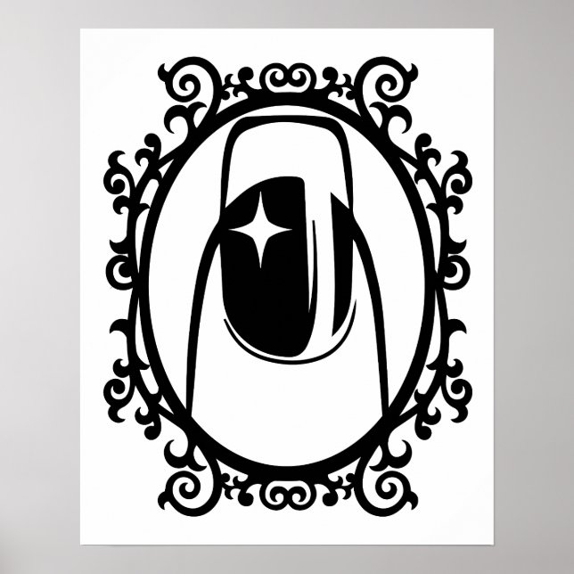 Poster Nail Design é um formulário de arte (Frente)