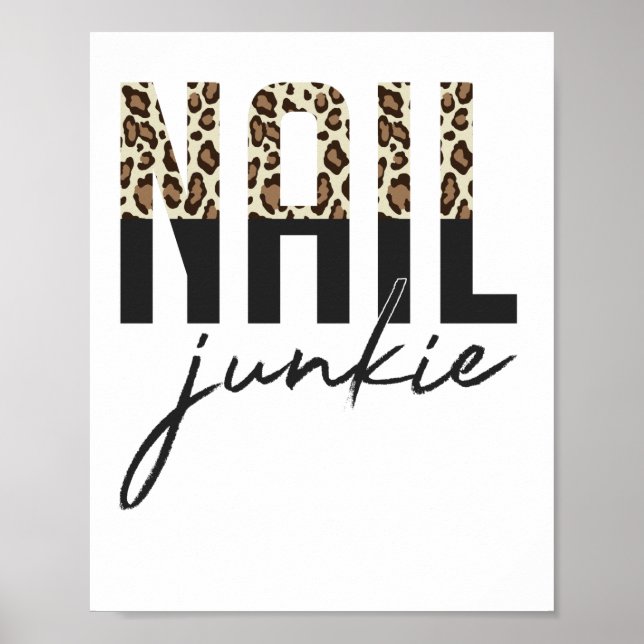 Poster Nail Junkie Nail Salon Nail Technician F (Frente)