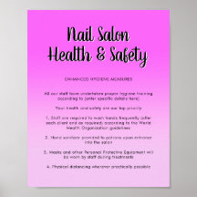 Nail Salon Health Bright Purple Covit Safety