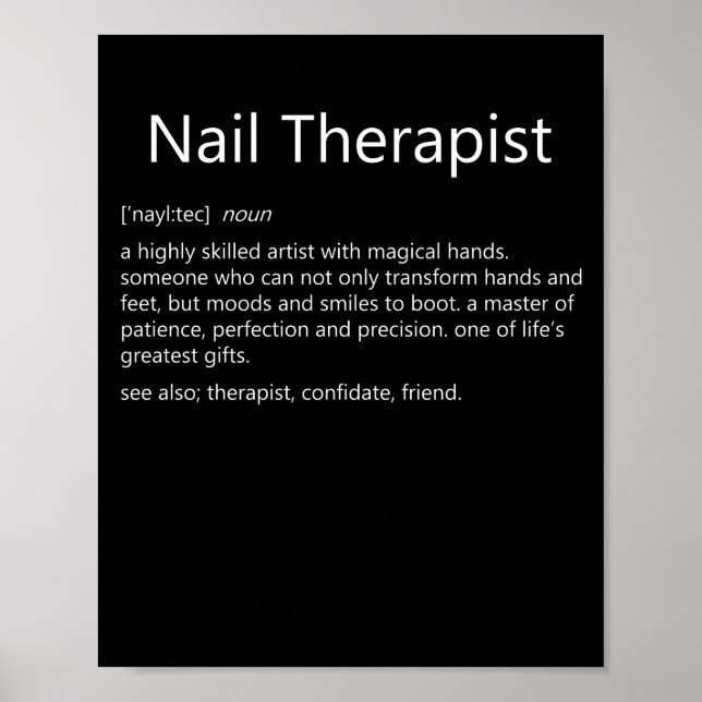 Poster Nail Tech Nail Definição de Terapia (Frente)