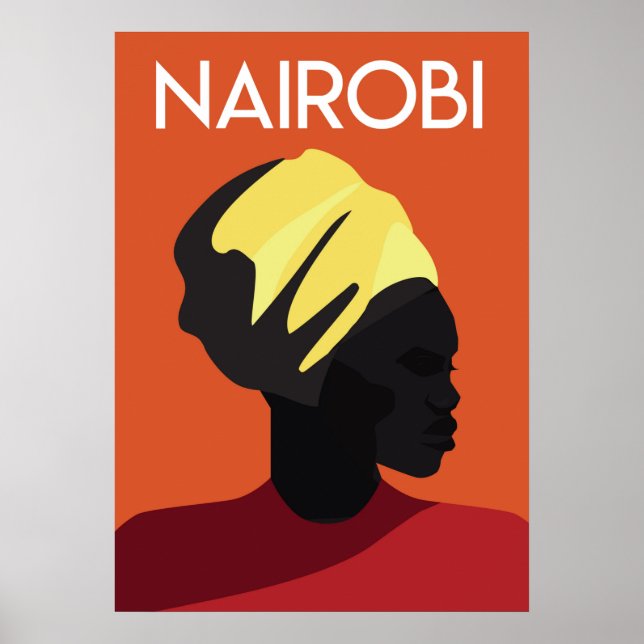 Poster Nairobi africa viagens vintage (Frente)