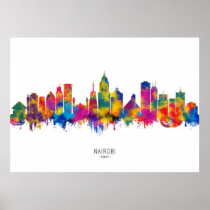 Poster Nairobi Kenya Skyline