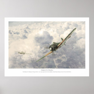 Póster Nakajima Ki-43 Hayabusa