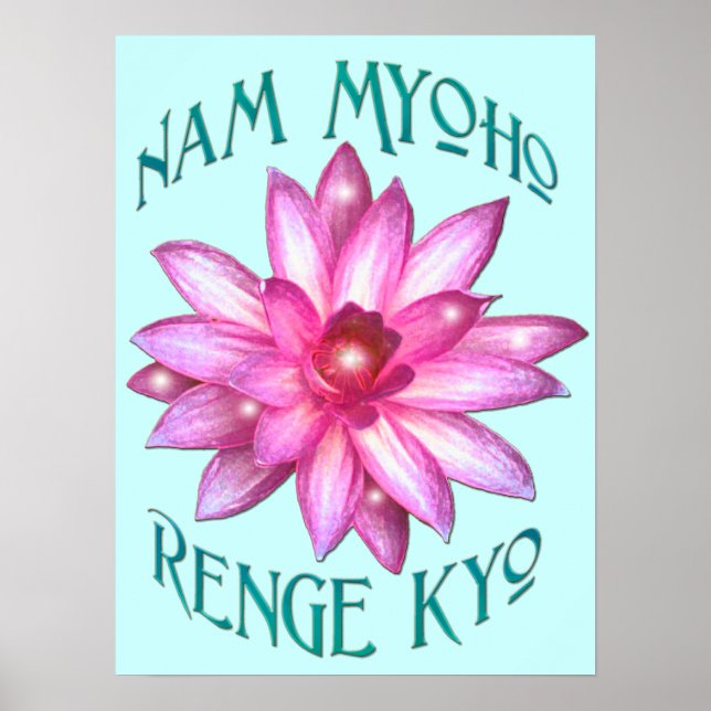 Póster "Nam Myoho Renge Kyo"Poster do budismo (Frente)