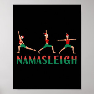 Poster Namasleigh Treino de Yoga de Natal Rena de Natal L