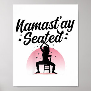 Poster Namastay Sentado - Yoga de Cadeira