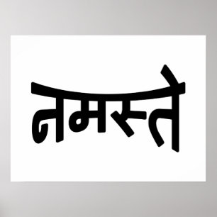 Poster Namaste (न म स् ते) - Script Devanagar