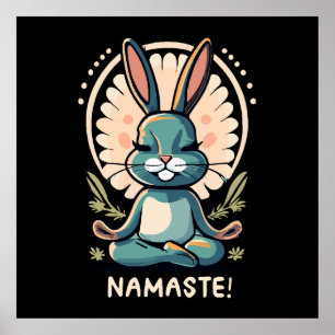 Poster namaste coelho yoga coelho meditação