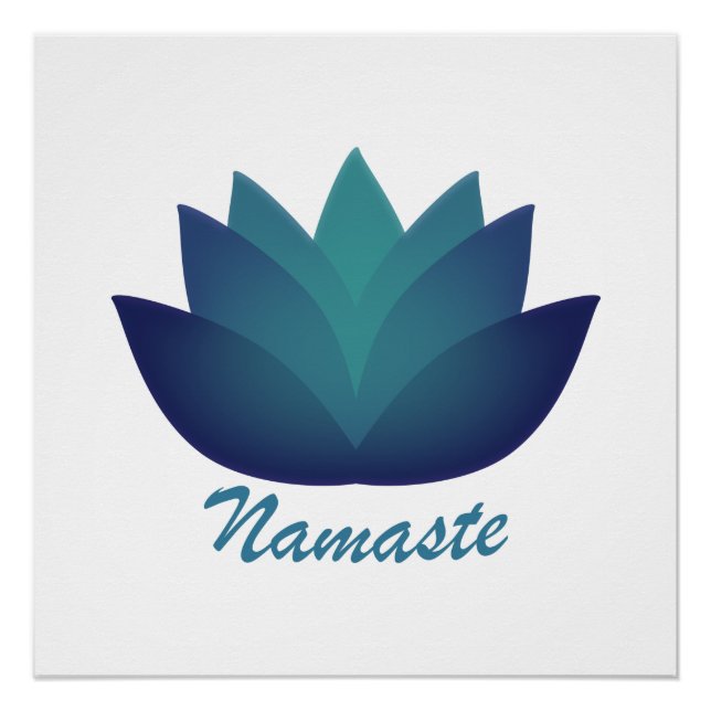 Póster Namaste Lotus Flower (Frente)