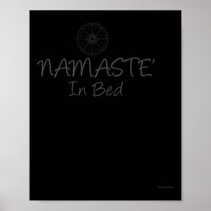 Poster Namaste Na Cama - Yoga Engraçado Para Homens Mulhe