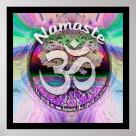 Póster Namaste o espírito em mim honra o espírito em você