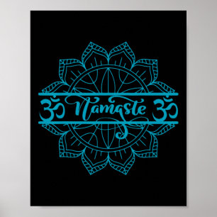 Poster Namaste Omkara Lotus Meditação Zen Yoga Espiritual
