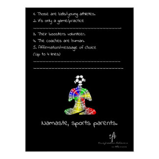 Póster Namaste, Pais de Atletas de Futebol TV Lifelike