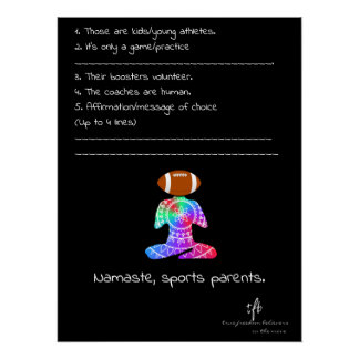 Póster Namaste, Pais de Atletas Sea Siren Futebol