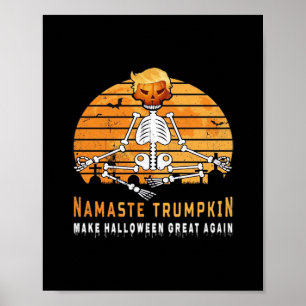 Poster Namaste Trumpkin Faz Excelente de Halloween Novame