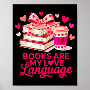 Poster namorado amante de livros livros são linguagem do