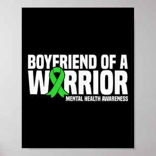 Poster Namorado de Um Guerreiro Fita Verde Saúde Mental