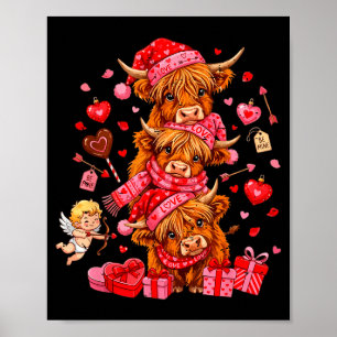 Poster Namorado engraçado amante de vaca das Terras Altas