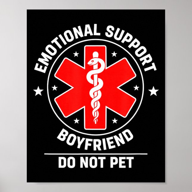 Poster Namorado Fofo de Apoio Emocional Não (Frente)