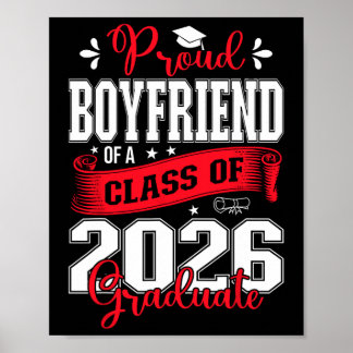 Poster Namorado Orgulhoso De Uma Turma De 2026 Graduada P