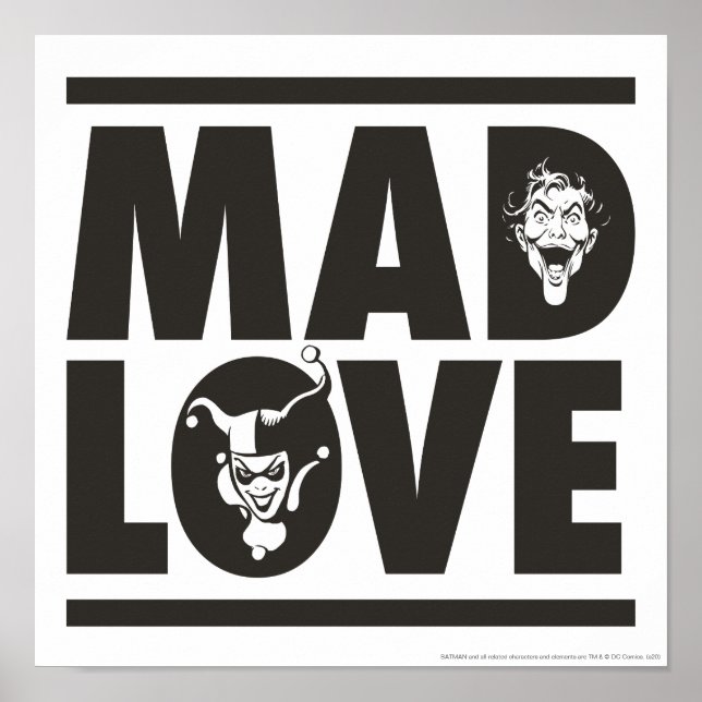 Poster Namorados Batman | Joker & Harley - Mad Love (Frente)