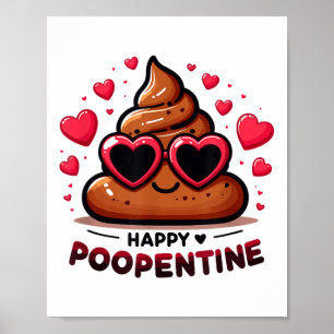 Poster Namorados de animação de Poopentine Love Poop