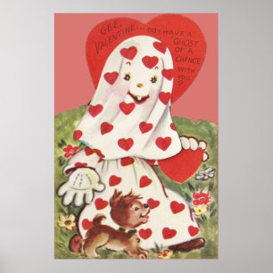 Poster Namorados de Coração de Cachorro Fantasma
