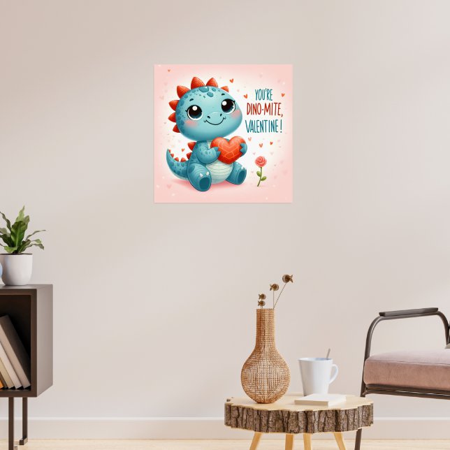Poster Namorados Dinomite, Dinossauro Bonito (Sala de Estar 3)