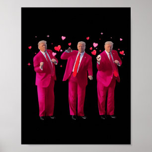 Poster Namorados Engraçado de Beijo Coração Dançante