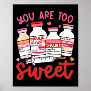 Poster Namorados Farmacêutico Enfermeiro Diabético Insuli