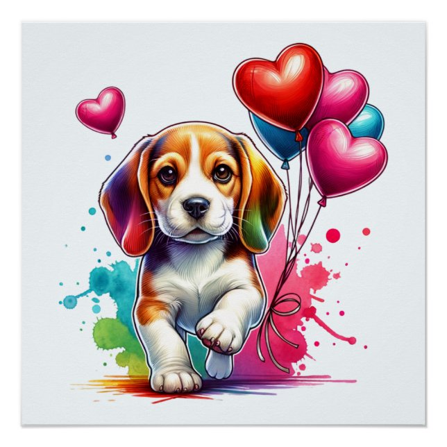 Póster Namorados Pup Beagle Doce (Frente)