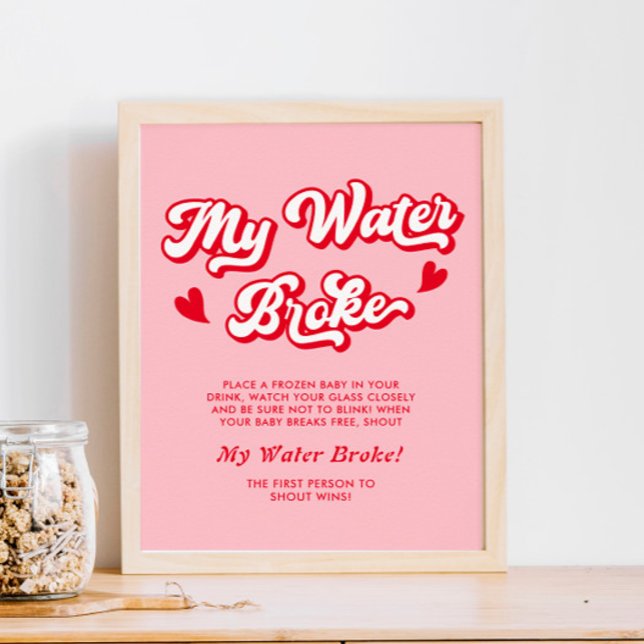 Poster Namorados Rosa Chá de fraldas Meu Jogo Quebrado de (Criador carregado)