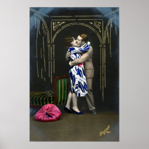 Póster Namorados Vintage Photo