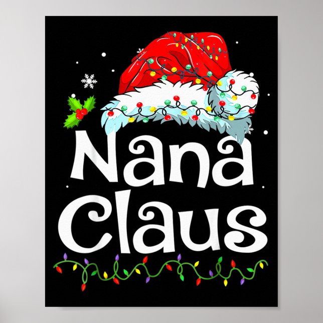 Poster Nana Claus Christmas Pajama Family Matching Xmas L (Frente)