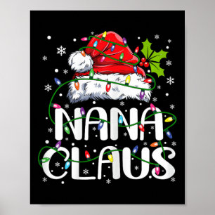 Poster Nana Claus Natal Luz Festa da Família Pajama