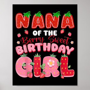 Poster Nana Da Berry Sweet Birthday Girl Strawberry L
