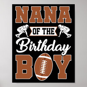 Poster Nana Da Matriz Familiar De Futebol Do Birthday Boy