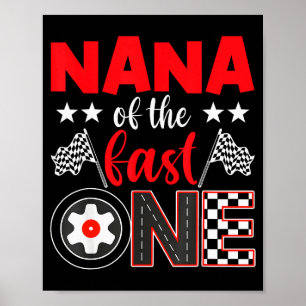 Poster Nana do Carro de Corrida de Aniversário do Primeir