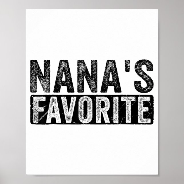 Poster Nana’s Favorite Cute Family Granhild Quote Proud G (Frente)