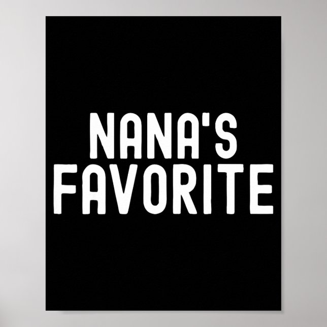 Poster Nana's Favorite Family Baby Granhild Quote Family  (Frente)