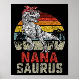 Poster Nanasaurus T Rex Dinossauro Nana Saurus Família Co