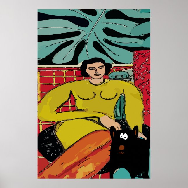 Poster Nancy com Gato Negro (Frente)