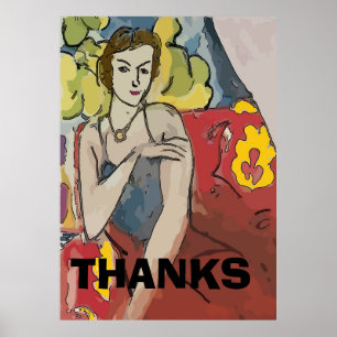 Poster Nancy Em Cadeira Vermelha, adicionar texto