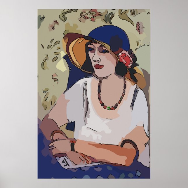 Póster Nancy in Hat, Estilo Matisse (Frente)